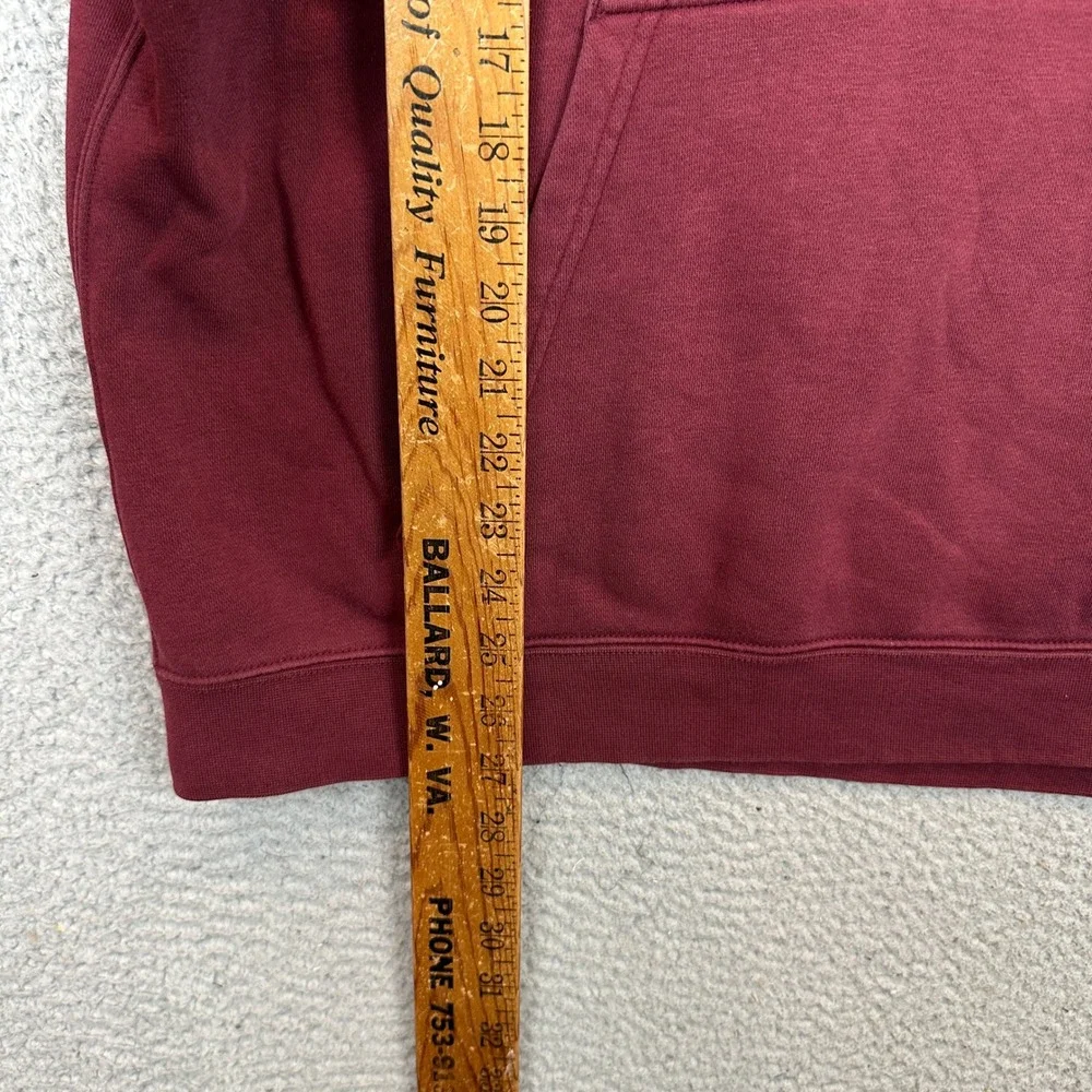 Nike Golf Hoodie Mens Large Burgundy Swoosh Graphic Print Pullover Sweatshirt